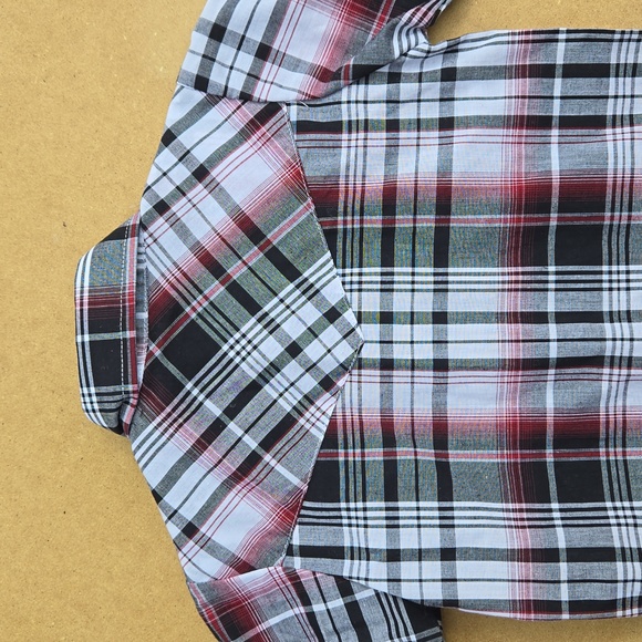 Boys Plaid Button Down Shirt with Pearl Snaps - Picture 10 of 10